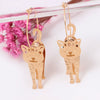 Wholesale Alloy Women's Simple Fashion Hollow Animal Cat Electroplated Earrings