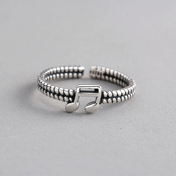 Wholesale Alloy Woven Adjustable Opening Ring With Geometric Pattern Electroplating For Women Retro Style