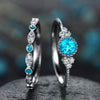 Wholesale Alloy Zircon Micropaved Emerald Women's Twopiece Ring Jewelry Set With Diamond Treatment And Natural Style