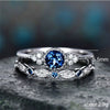 Wholesale Alloy Zircon Micropaved Emerald Women's Twopiece Ring Jewelry Set With Diamond Treatment And Natural Style