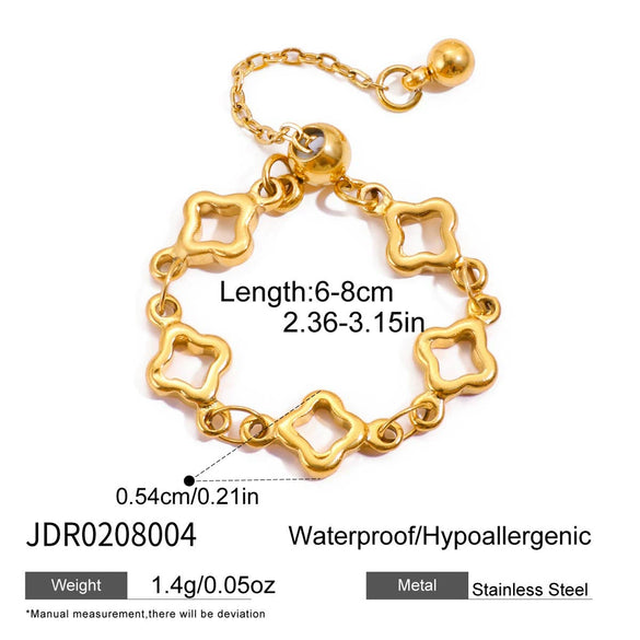 Wholesale Ancient Retro Style Electroplated Geometric Heart Stainless Steel Ring For Women