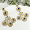 Wholesale Ancient Style Stainless Steel Geometric Pattern Electroplated Women's Earrings