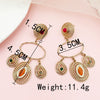 Wholesale Ancient Style Stainless Steel Geometric Pattern Electroplated Women's Earrings