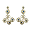 Wholesale Ancient Style Stainless Steel Geometric Pattern Electroplated Women's Earrings
