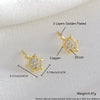 Wholesale Animal Pattern Copper Real Gold Plated Earrings For Women