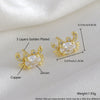 Wholesale Animal Pattern Copper Real Gold Plated Earrings For Women