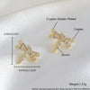 Wholesale Animal Pattern Copper Real Gold Plated Earrings For Women