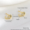 Wholesale Animal Pattern Copper Real Gold Plated Earrings For Women