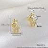 Wholesale Animal Pattern Copper Real Gold Plated Earrings For Women
