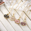 Wholesale Animal Pendant Necklace For Women Copper Zircon Diamond Electroplated