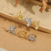 Wholesale Animal Series Elephant Shape Opening Ring Horse Head Oval Design Copper Electroplated Women's Ring