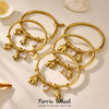 Wholesale Animal Series Heart Diamond Bear Pendant Stainless Steel Electroplated Bracelet For Women