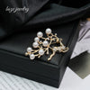 Wholesale Animal Style Zinc Alloy Rhinestone Pearl Electroplated Brooch For Women And Unisex As Scarf Buckle And Corsage Accessories