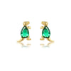 Wholesale Animal Style Zircon Earrings For Women Environmental Protection Copper With 925 Silver Needle And Real Gold Plating