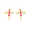 Wholesale Animal Style Zircon Earrings For Women Environmental Protection Copper With 925 Silver Needle And Real Gold Plating
