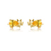 Wholesale Animal Style Zircon Earrings For Women Environmental Protection Copper With 925 Silver Needle And Real Gold Plating