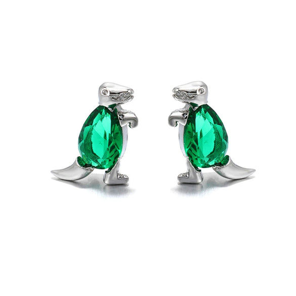 Wholesale Animal Style Zircon Earrings For Women Environmental Protection Copper With 925 Silver Needle And Real Gold Plating