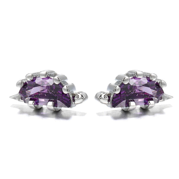 Wholesale Animal Style Zircon Earrings For Women Environmental Protection Copper With 925 Silver Needle And Real Gold Plating