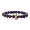 Wholesale Animal Tiger Eye Elastic Handmade Agate Beads Bracelet With Mixed Color And Zodiac Pattern