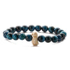 Wholesale Animal Tiger Eye Elastic Handmade Agate Beads Bracelet With Mixed Color And Zodiac Pattern
