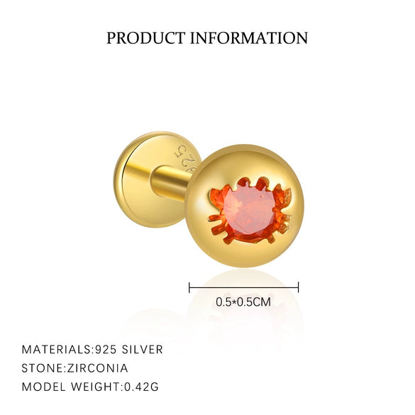 Wholesale Animal Zodiac Style Earrings S925 Sterling Silver With Zircon Inlay