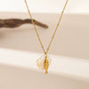 Wholesale Animalshaped Stainless Steel Electroplated 18K Gold Color Conch And Starfish Pendant Necklace For Women