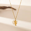 Wholesale Animalshaped Stainless Steel Electroplated 18K Gold Color Conch And Starfish Pendant Necklace For Women