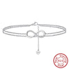 Wholesale Ankle Jewelry S925 Sterling Silver Double Layer Heart Simple Style For Women