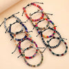 Wholesale Anklet Bohemian Handwoven Fabric Geometric Style Unisex