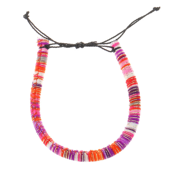 Wholesale Anklet Bohemian Handwoven Fabric Geometric Style Unisex