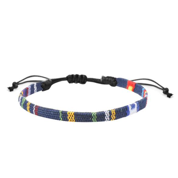 Wholesale Anklet Bohemian Handwoven Fabric Geometric Style Unisex