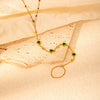 Wholesale Anklet Stainless Steel Light Luxury Heart Shape Electroplating Enamel