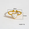Wholesale Antiallergic Fairy Style Heart Shape Geometric Titanium Steel Electroplated Ring Set For Men And Women