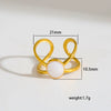 Wholesale Antiallergic Fairy Style Heart Shape Geometric Titanium Steel Electroplated Ring Set For Men And Women