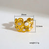 Wholesale Antiallergic Fairy Style Heart Shape Geometric Titanium Steel Electroplated Ring Set For Men And Women
