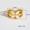 Wholesale Antiallergic Fairy Style Heart Shape Geometric Titanium Steel Electroplated Ring Set For Men And Women