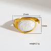 Wholesale Antiallergic Fairy Style Heart Shape Geometric Titanium Steel Electroplated Ring Set For Men And Women