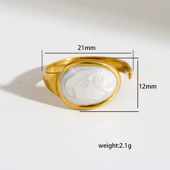 Wholesale Antiallergic Fairy Style Heart Shape Geometric Titanium Steel Electroplated Ring Set For Men And Women