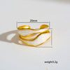 Wholesale Antiallergic Fairy Style Heart Shape Geometric Titanium Steel Electroplated Ring Set For Men And Women