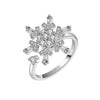 Wholesale Anxiety Relief Rotating Open Women's Ring S925 Sterling Silver Electroplated