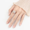 Wholesale Anxiety Relief Rotating Open Women's Ring S925 Sterling Silver Electroplated