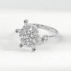 Wholesale Anxiety Relief Rotating Open Women's Ring S925 Sterling Silver Electroplated