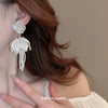 Wholesale Artificial Crystal Flower Tassel Earrings With Set Crystal Sweet Elegant High End Women's Earrings