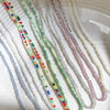 Wholesale Artificial Crystal Geometry Style Polishing Ball Chain Clavicle Necklace