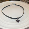Wholesale Artificial Crystal Heart Shaped Metal Necklace With Inlaid Zircon Sweet And Cool Style Choker