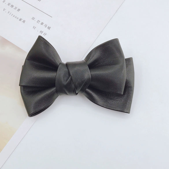 Wholesale Artificial Leather Handwoven Pleated Bow Jewelry And Phone Case Accessories