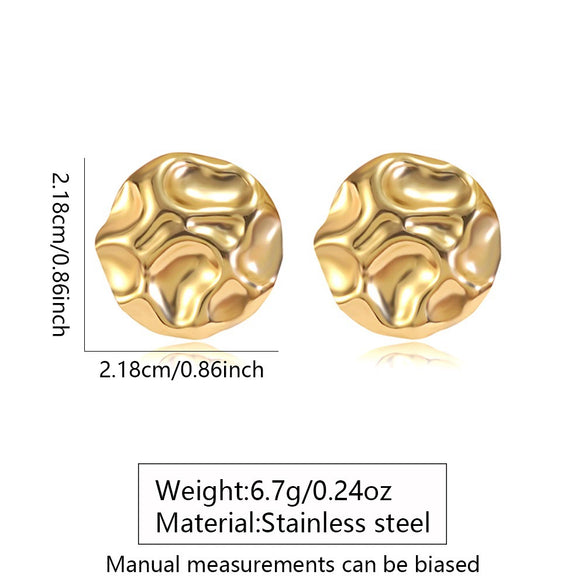 Wholesale Asymmetrical Geometric Medieval Style Electroplated Stainless Steel Earrings For Women