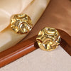 Wholesale Asymmetrical Geometric Medieval Style Electroplated Stainless Steel Earrings For Women
