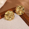Wholesale Asymmetrical Geometric Medieval Style Electroplated Stainless Steel Earrings For Women
