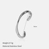 Wholesale Asymmetrical Geometric Retro Fashion Hip Hop Electroplated Titanium Steel Bracelets For Women
